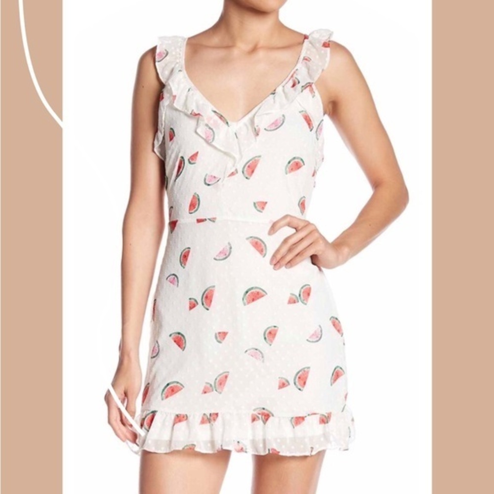 Emory Park White Watermelon Print Mini Dress